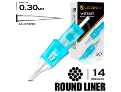 14 RLLT/0,30mm - Round Liner Long Taper "JCONLY VETAR"
