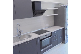 Кухня прямая, 2500мм. Материал фасадов ЛДСП. Срок изготовления от 15 рабочих дней. Цена на момент изготовления  52000 руб.