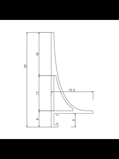 Плинтус Pro Design Corner L 584 Черный