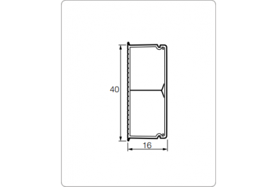 Мини-канал Metra 40х16 мм /с перегородкой/