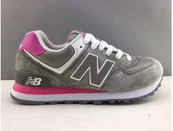 New balance 574 Серо-Розовые/ЗАМША женские (36-41) АРТ. S224