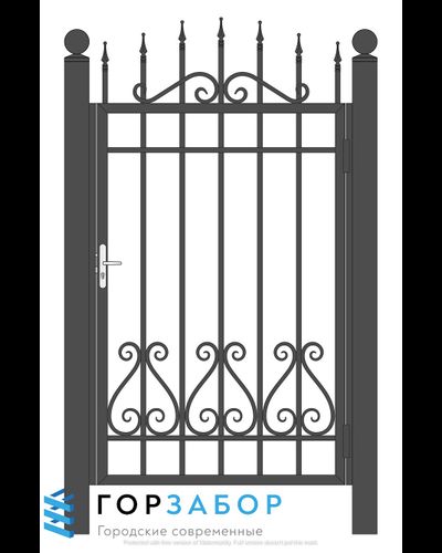 Калитка сварная с элементами ковки KSZ15-30 купить от производителя