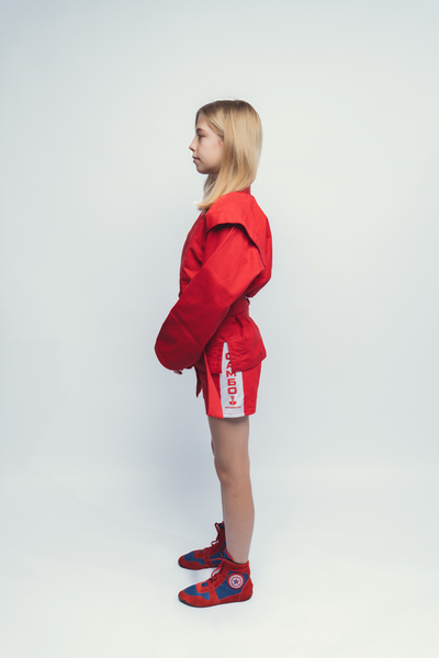 Куртка для самбо ВФС BRAVEGARD Победа Junior красная