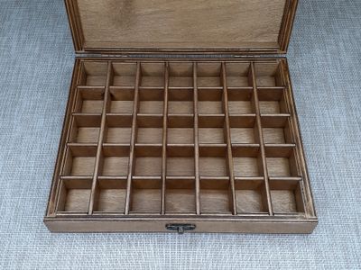 Коробка 35 ячеек, для коллекции камней, цвет &quot;Мокко&quot; (24*20*4 см, 700 г) №23062