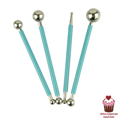 Инструменты для мастики 4 шт, металл