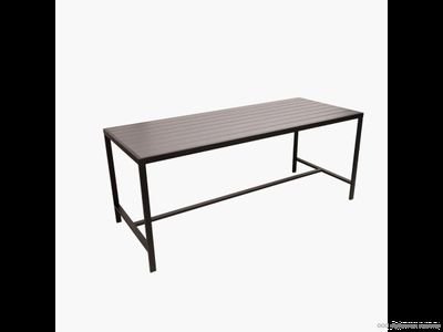 Стол Македония из алюминия со столешницей ДПК 200 см