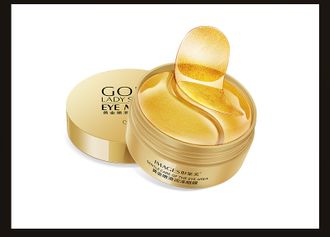 Гелевые патчи Gold eye mask gel sticker от тонких морщинок, темных кругов и мешков под глазами 60 штук.