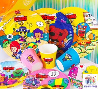 Одноразовая посуда Бравл Старс