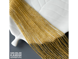 Рутиловый кварц золотистый "Волос Венеры", шары 3-3,3 мм, цена за нить 19 см