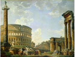 Картина обогреватель, репродукция Джованние Панини Колизей и другие монументы