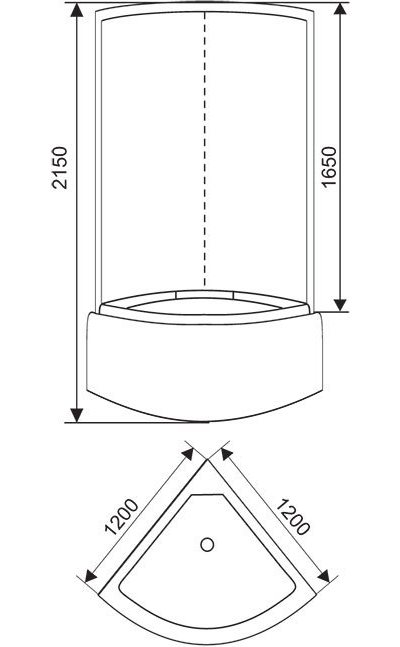 Душевая кабина ARCUS AS-114 (120х120)
