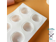 Форма для муссовых десертов и выпечки KONFINETTA «Персики», 29,5×17×4,5 см, 8 ячеек, цвет белый