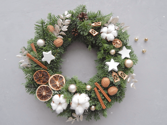 Венок новогодний №6