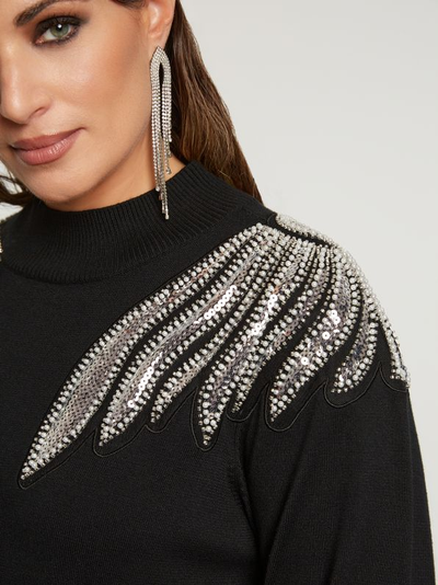Джемпер с модным узором из пайеткам