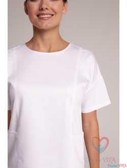 БЛУЗА МЕДИЦИНСКАЯ DR.SUPER "Sky" белая