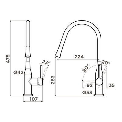 Смеситель OMOIKIRI YATOMI BN-BL