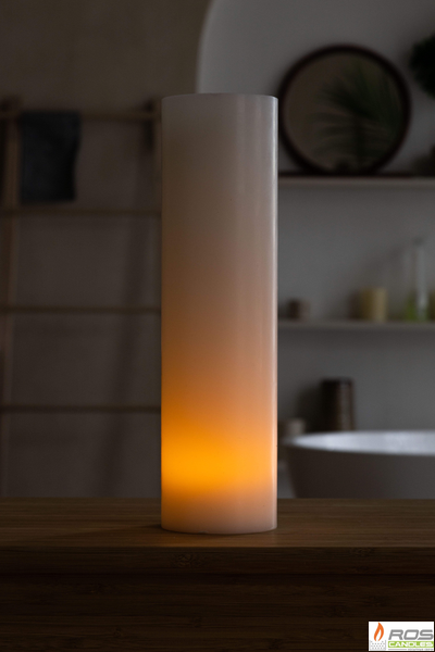 Гладкий парафиновый плафон для LED свечей - 9,2*35см