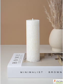 Свеча столбик белая не ароматизированная, 5*15см