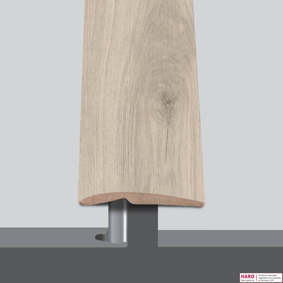 Профиль переходной Haro Дуб Эмилия Светло-Серый 410687