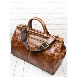 Кожаный саквояж Altamura Premium cognac (арт. 4025-53)