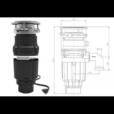 ИЗМЕЛЬЧИТЕЛЬ ПИЩЕВЫХ ОТХОДОВ BONE CRUSHER BC 610