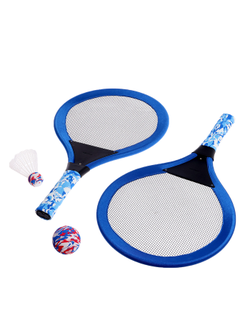 Набор для бадминтона, 2 ракетки, 50 см., волан, мяч, цвет МИКС