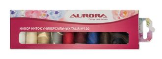 Набор ниток Aurora Talia- 100 % Полиэстер, 200 метров (10 Цветов)
