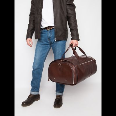 Кожаный портплед / дорожная сумка Milano Premium 
brown (арт. 4035-53)