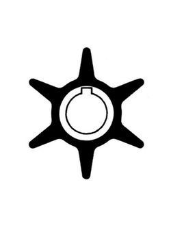 Импеллер помпы охлаждения двигателя Ancor 3376 Ø51x19.1мм 6 лопастей из черного неопрена