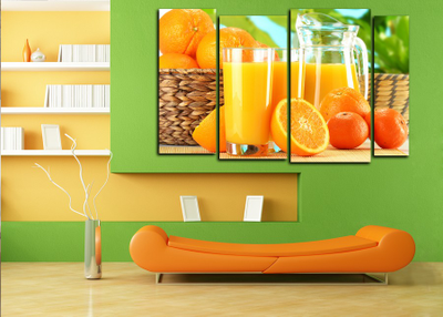 Модульная картина "Апельсины и сок"