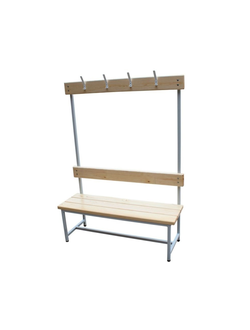 Скамья для раздевалок с вешалками 100 см СВ-100