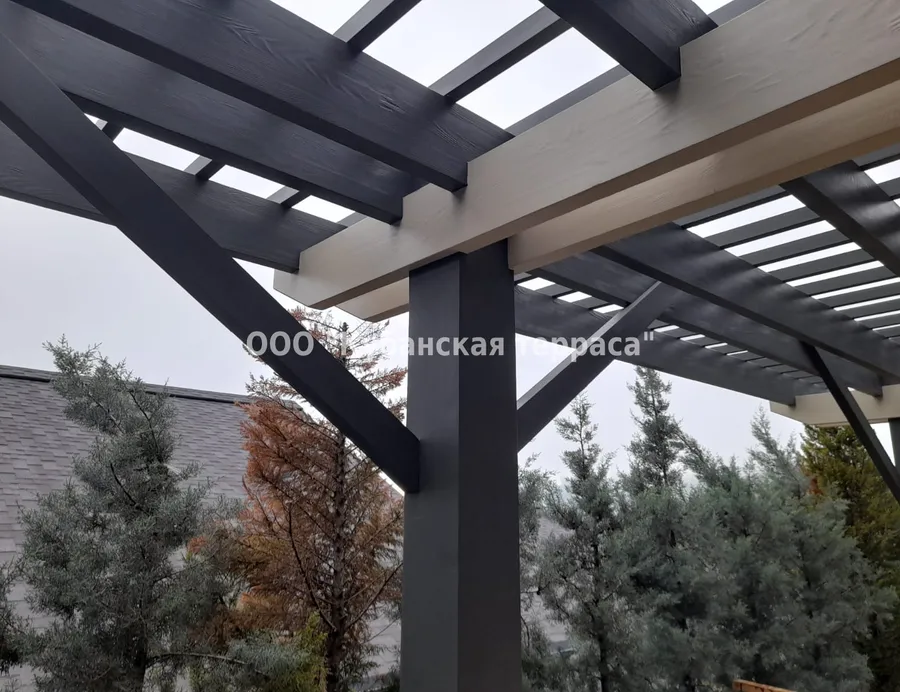 Деревянная пергола к дому г.Сочи