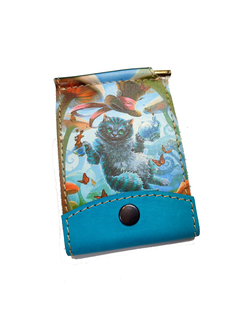 Портмоне-зажим с принтом "Чеширский кот"