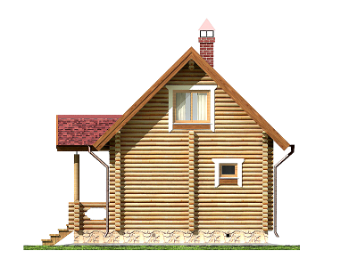 Гостевой дом-баня из бревна ДБ-16, площадь 90 м2