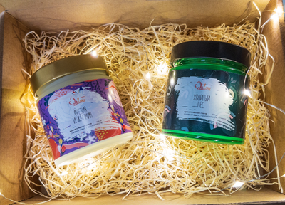 Подарочный набор| Пара  свечей  в стеклянных баночках