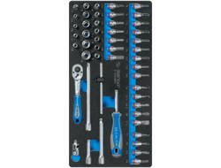 Набор торцевых головок 1/4" с принадлежностями, ложемент, 50 предметов KING TONY 9-2550MRV