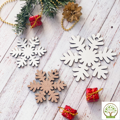 Снежинка цельная 8х8 см/МДФ 6 мм