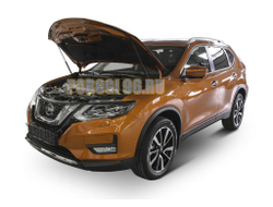 Амортизаторы капота, 2 шт. АвтоУпор для Nissan X-Trail III T32 / III T32 рестайлинг 2015-2018 / 2018-