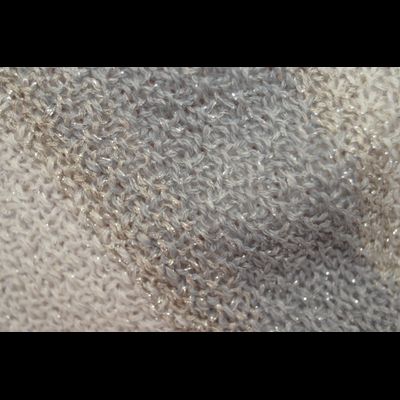 Женский берет Vizio Италия 6607 белый с серой полосой