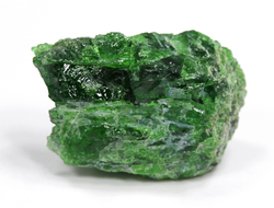 Хромдиопсид, необработанный "дикий" образец, Россия, Якутия (24*15*16 мм, 6,3 г) №28338