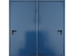 Стальная противопожарная дверь, отделка окрас НЦ-132 + Окрас НЦ-132 Модель ДК202