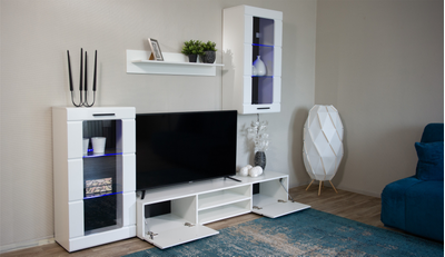 Гостиная Рио-1, белый глянец