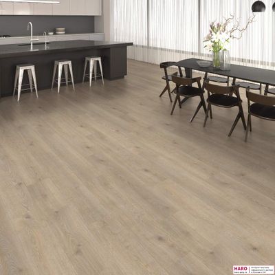 Ламинат Haro Tritty 200 Aqua Дуб Контура каменно-серый 540239 33 класс толщина 8 мм с фаской 1.98 м2
