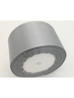 Лента атласная, 50 мм, цвет серый арт. 59