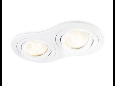 Встраиваемый светильник Ambrella 2xMR16 2xGU5.3 max11W повор. бел. 175x95x28(156x81) TECHNO SPOT TN102505/2 WH