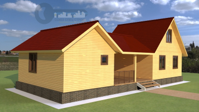 Д-22 ДАЧНЫЙ ДОМ ИЗ БРУСА:ГАБАРИТНЫЕ РАЗМЕРЫ: (15Х6М), ОБЩАЯ ПЛОЩАДЬ: 114М²