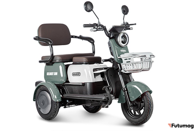 Электротрицикл Rutrike Gelbert Sun 48V/60V 650Вт зелено-белый