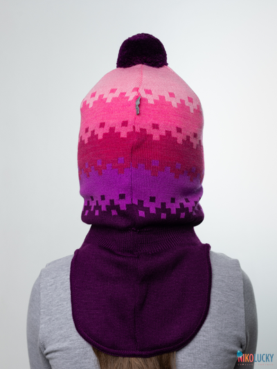 Шапка-шлем  20101-06, цвет сливовый,сиреневый,розовый р. 52-54