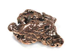 Медь полированная с одной стороны, коллекционный образец, США (55*35*27 мм, вес: 105 г) №25681