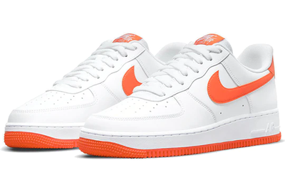 Nike air force white orange cheap